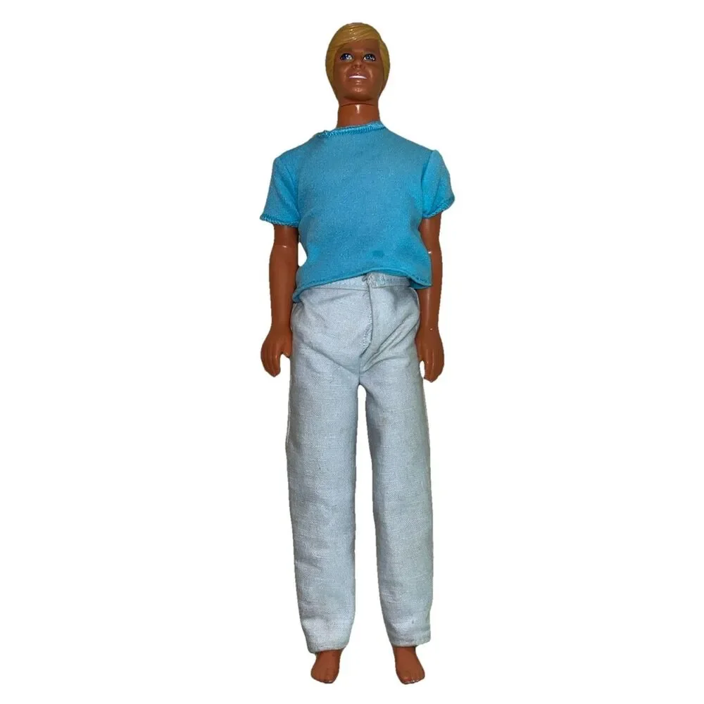 Ken Doll (Barbie) Molded Blonde Hair Blue Eyes 1968 Body/1983 head Vintage